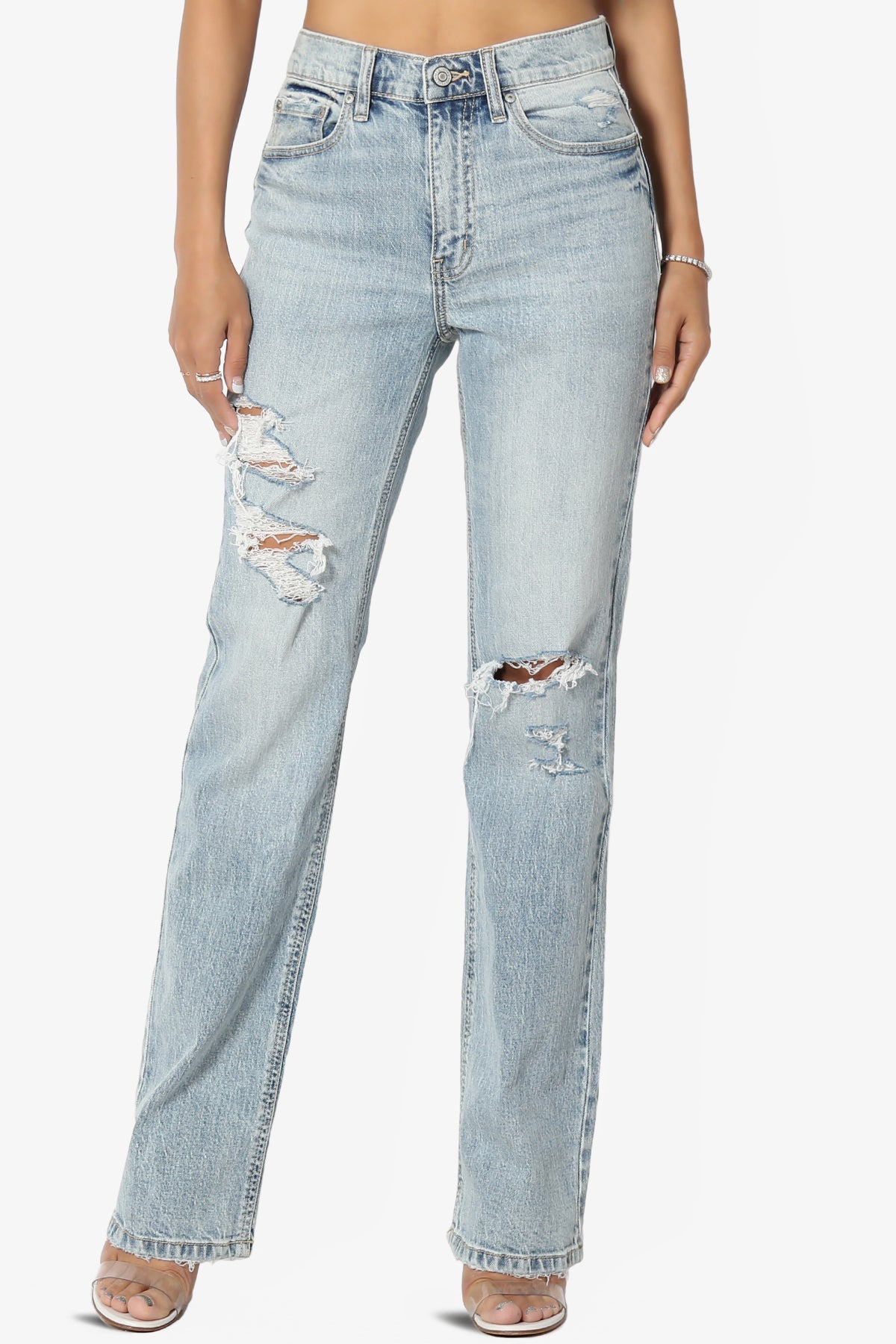 Load image into Gallery viewer, Codi High Rise Dad Jeans in Light
