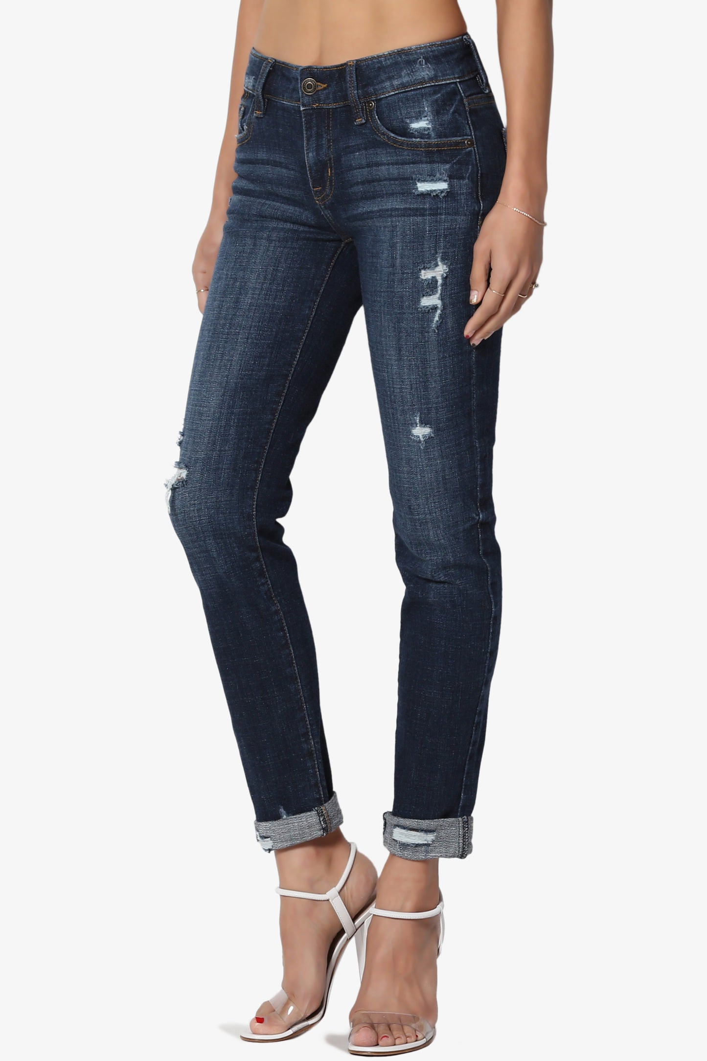 Mia Mid Rise Relaxed Skinny Jeans - TheMogan