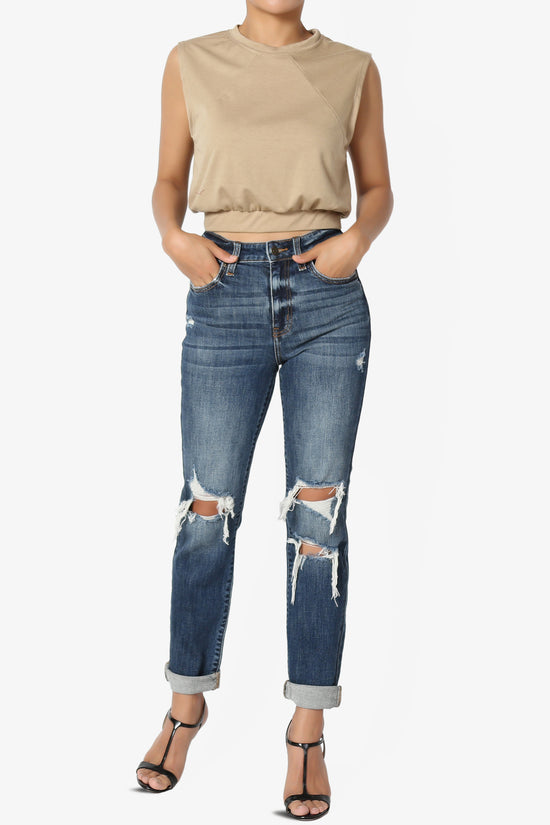 Load image into Gallery viewer, Tobi Super High Rise Ankle Mom Jeans in Joyride DK
