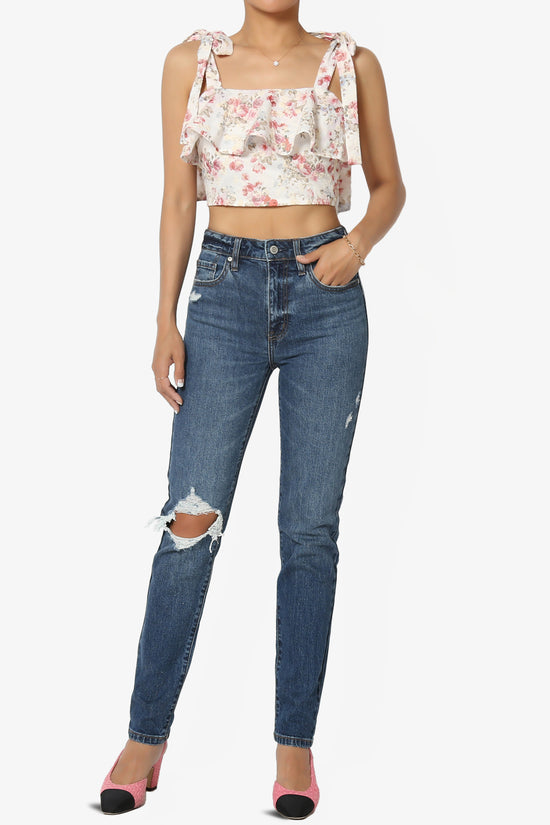 Tobi Ripped Super High Rise Mom Jeans in Space Dark