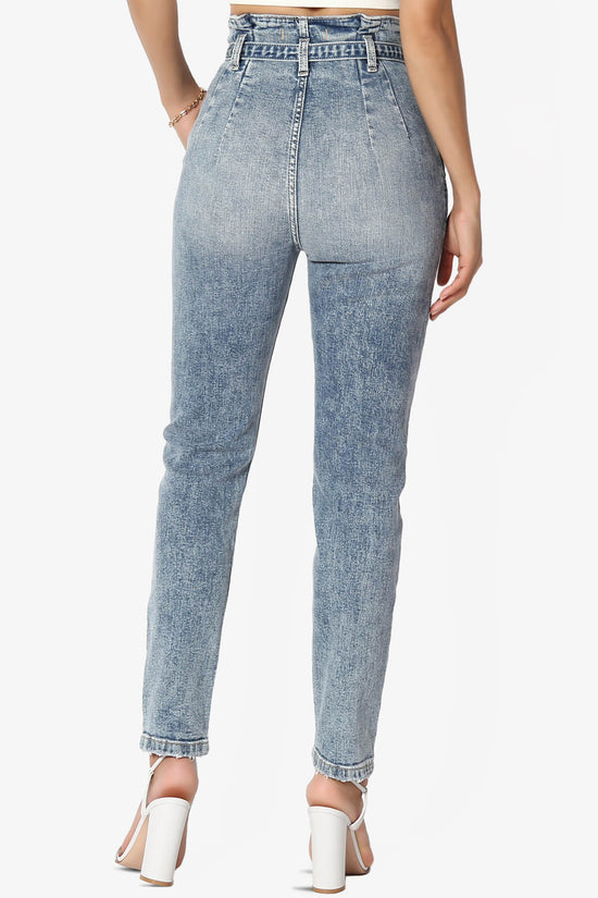 Load image into Gallery viewer, Tedi Paperbag High Waisted Mom Jeans LIGHT_2
