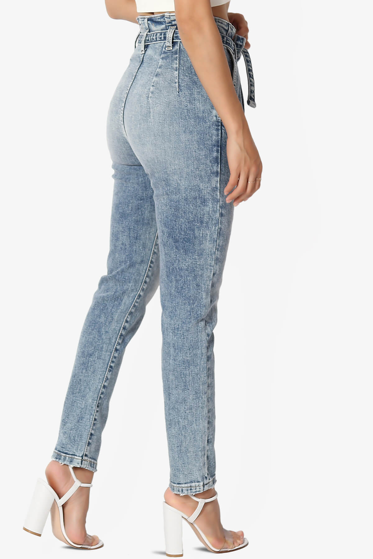 Load image into Gallery viewer, Tedi Paperbag High Waisted Mom Jeans LIGHT_4

