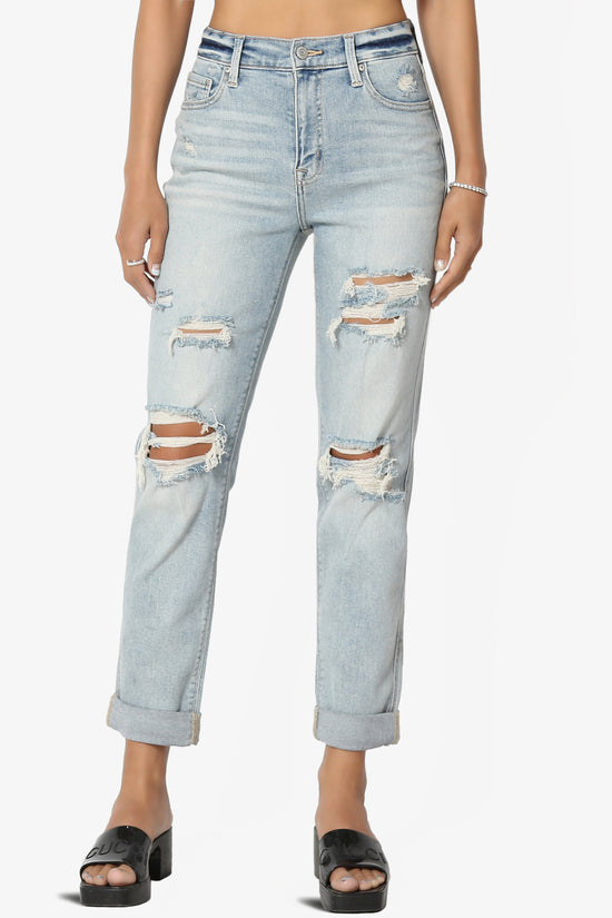 Load image into Gallery viewer, Rocky High Rise Distressed Boyfriend Jeans in ICMP LIGHT_1
