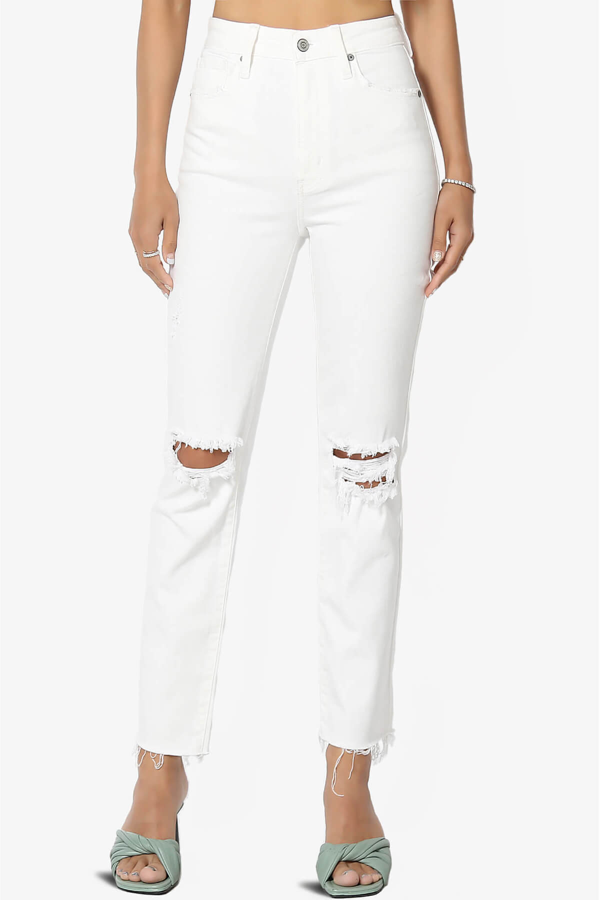 Ally Utra High Rise Crop Straight Leg Jeans