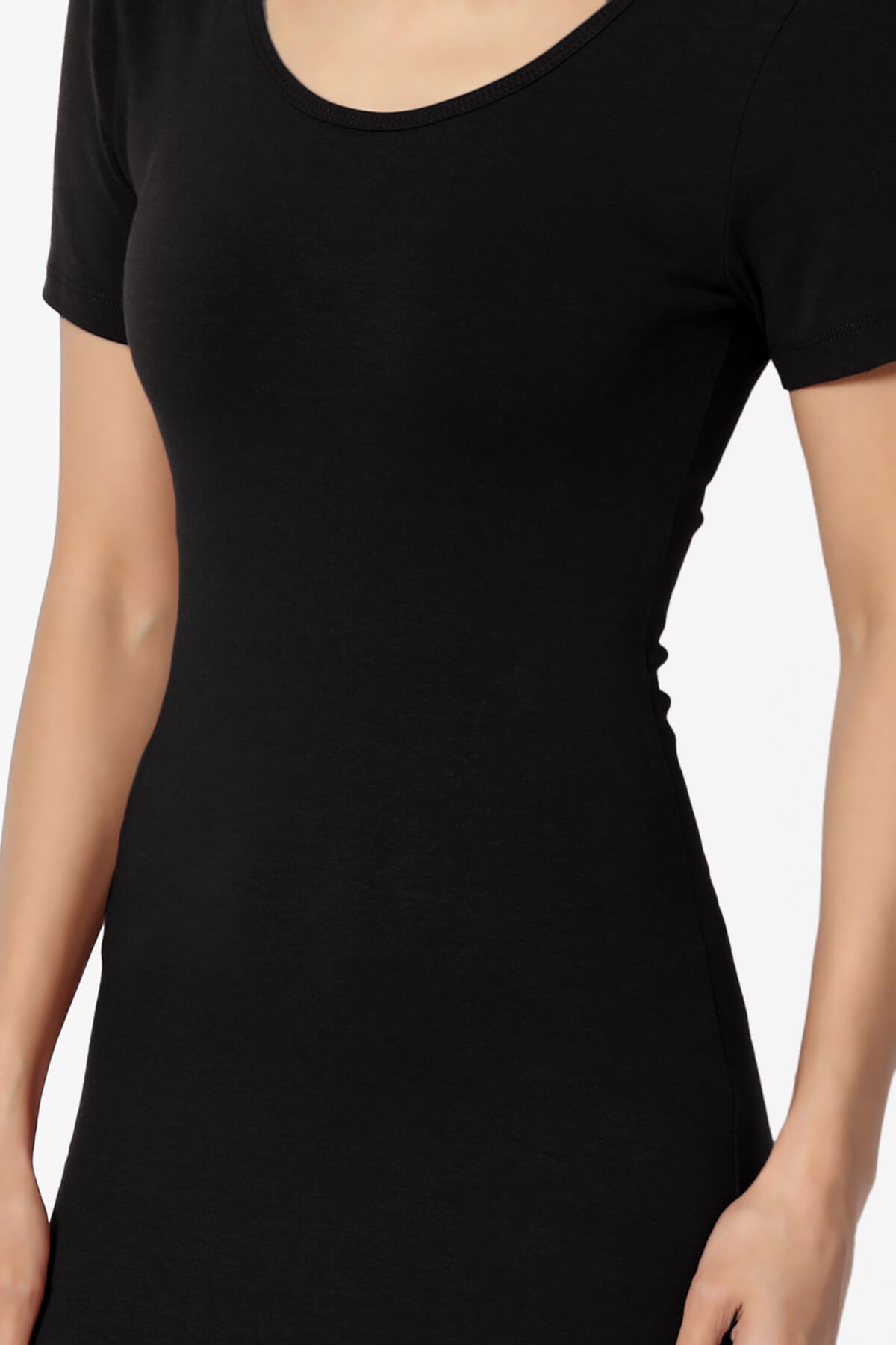 Fontella Short Sleeve Bodycon Dress BLACK_5