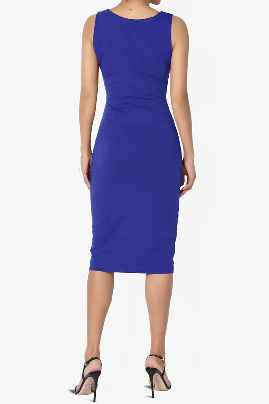 Load image into Gallery viewer, Fontella Sleeveless Square Neck Bodycon Dress BRIGHT BLUE_2
