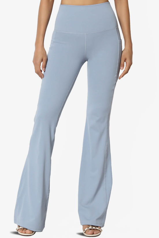 Gemma Athletic Pocket Flare Yoga Pants ASH BLUE_1
