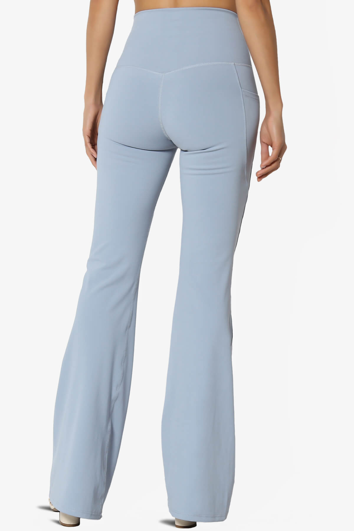 Load image into Gallery viewer, Gemma Athletic Pocket Flare Yoga Pants ASH BLUE_2
