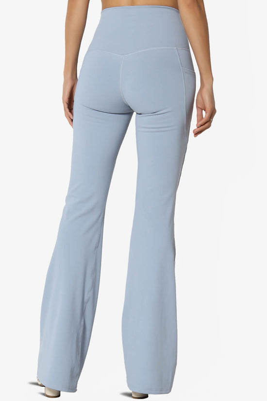 Load image into Gallery viewer, Gemma Athletic Pocket Flare Yoga Pants ASH BLUE_2
