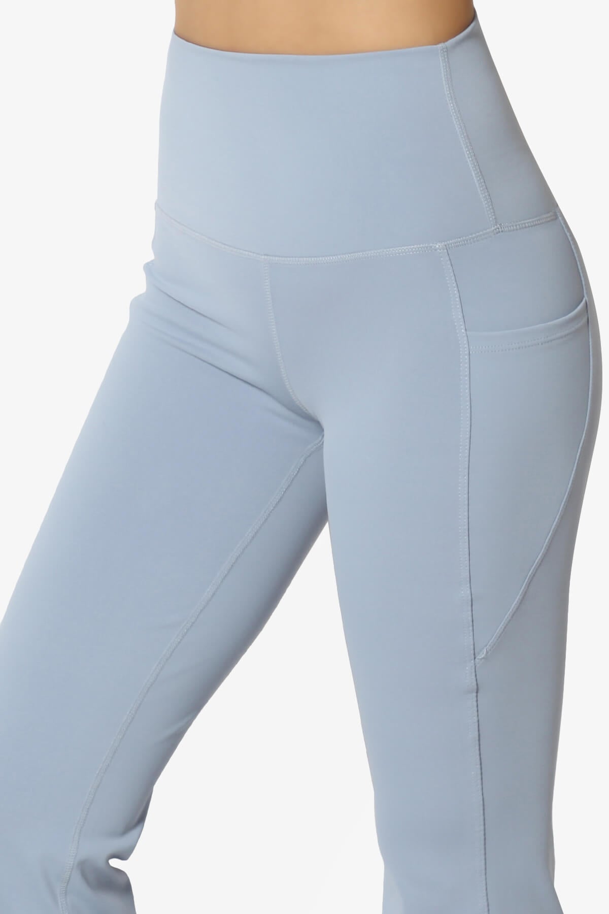 Load image into Gallery viewer, Gemma Athletic Pocket Flare Yoga Pants ASH BLUE_5
