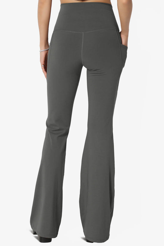 Load image into Gallery viewer, Gemma Athletic Pocket Flare Yoga Pants ASH GREY_2
