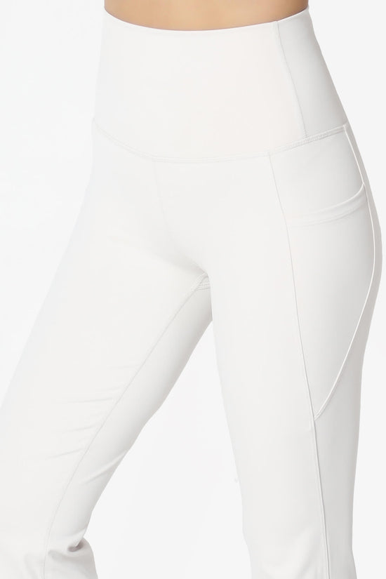 Load image into Gallery viewer, Gemma Athletic Pocket Flare Yoga Pants BONE_5
