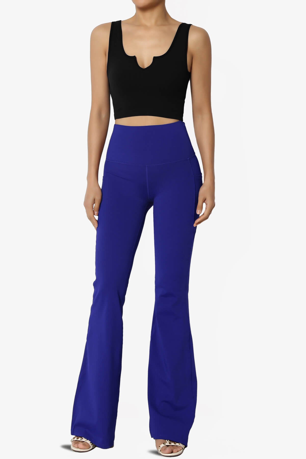 Gemma Athletic Pocket Flare Yoga Pants BRIGHT BLUE_6