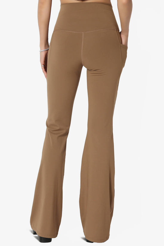Load image into Gallery viewer, Gemma Athletic Pocket Flare Yoga Pants DEEP CAMEL_2
