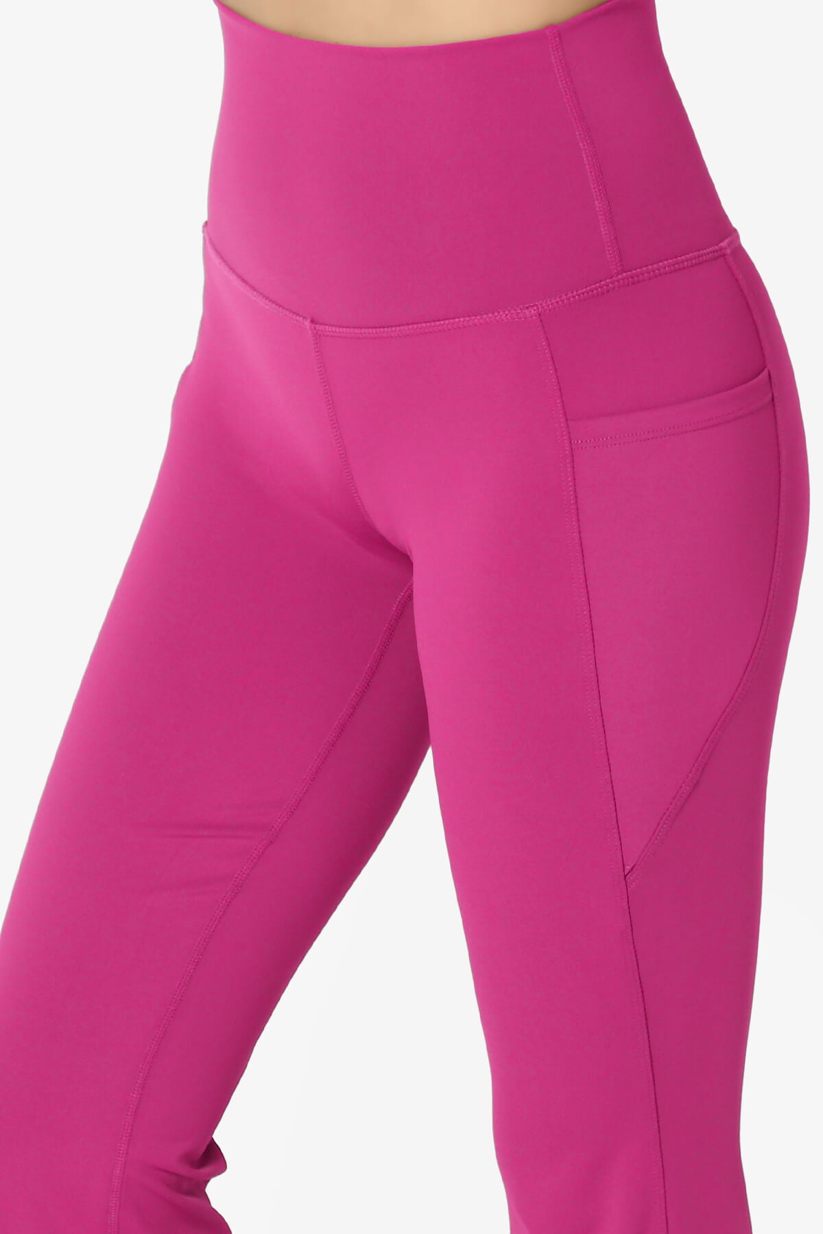 Gemma Athletic Pocket Flare Yoga Pants LT MAGENTA_5