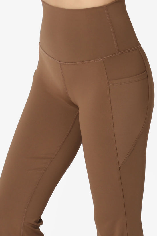Gemma Athletic Pocket Flare Yoga Pants MOCHA_5