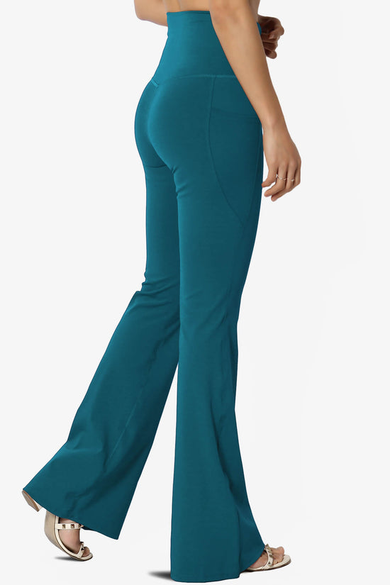 Load image into Gallery viewer, Gemma Athletic Pocket Flare Yoga Pants TEAL_4
