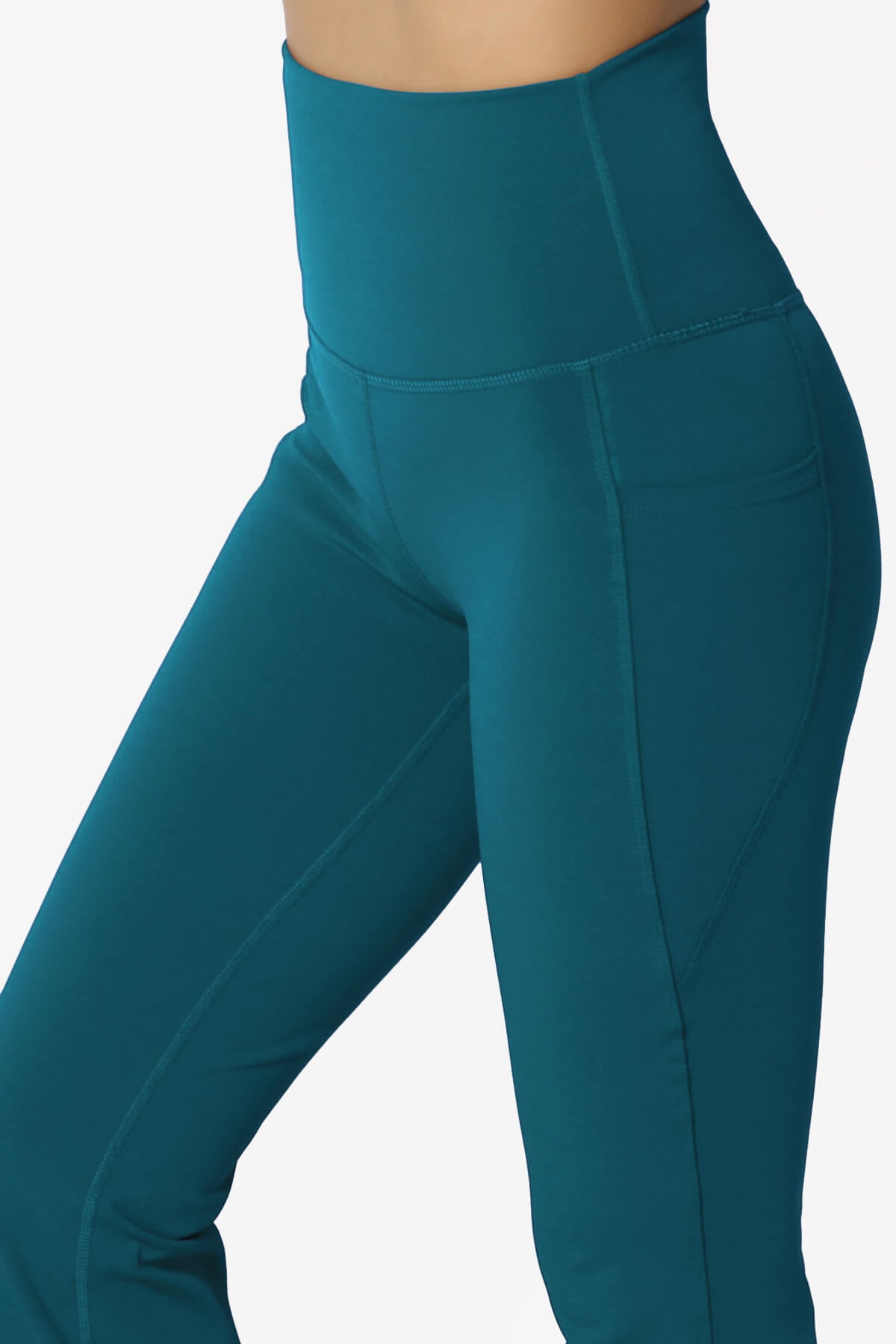 Gemma Athletic Pocket Flare Yoga Pants TEAL_5