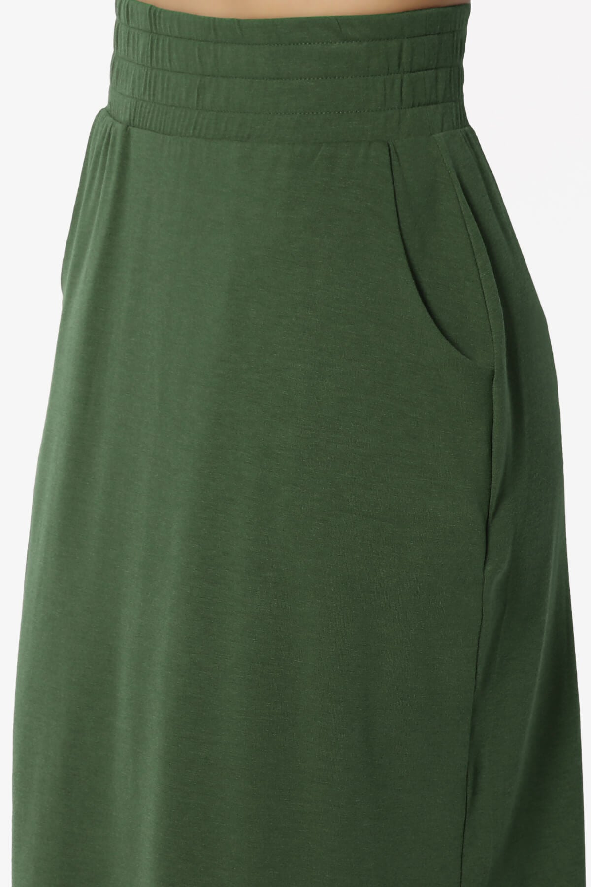 Load image into Gallery viewer, Hadyn Casual Elastic High Waist Straight Skirt ARMY GREEN_5

