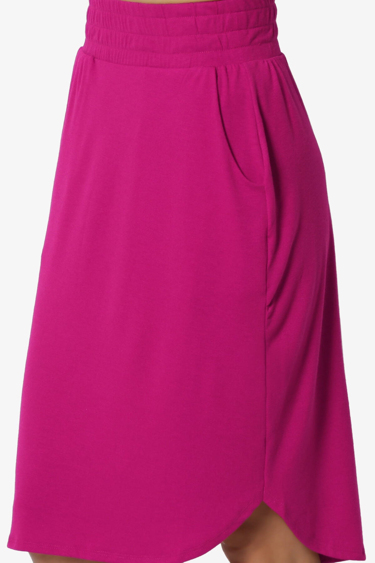 Load image into Gallery viewer, Hadyn Casual Elastic High Waist Straight Skirt MAGENTA_5
