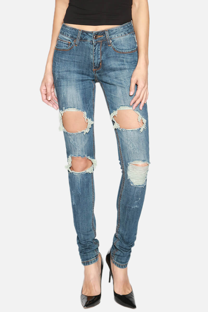 Smith Big Distressed Skinny Jeans