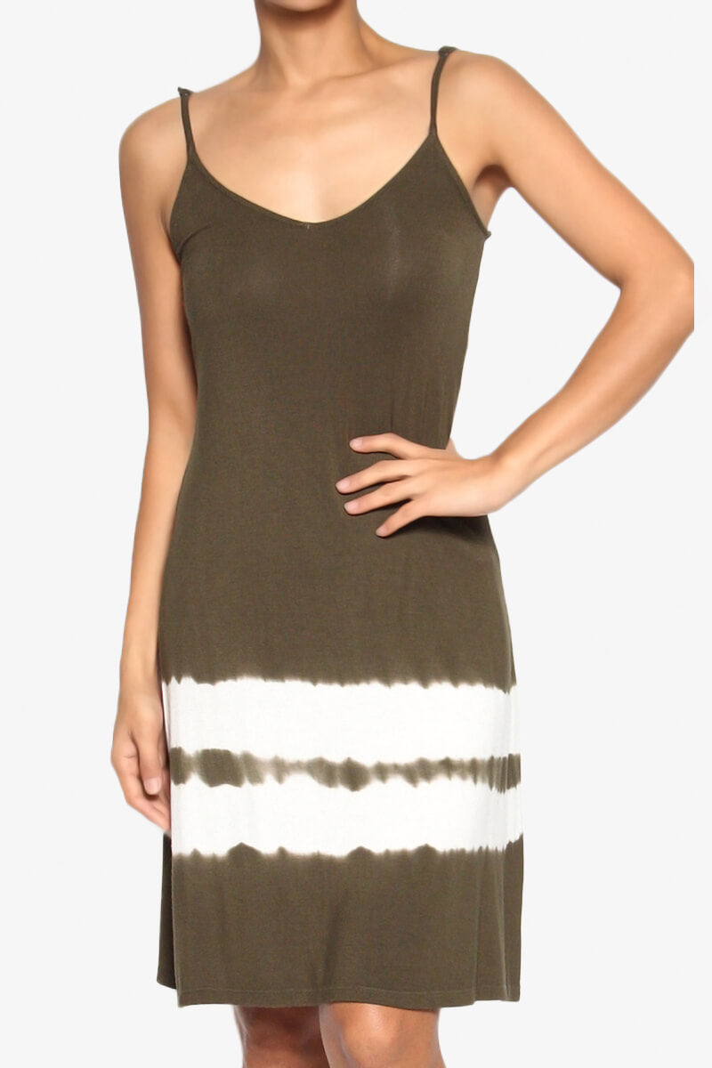 Load image into Gallery viewer, Kylee Tie Dye Shift Sun Dress OLIVE_1
