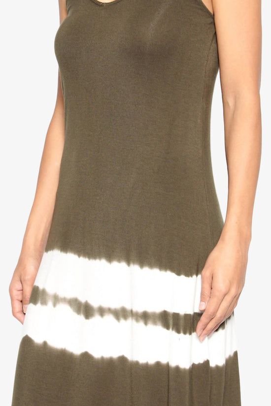 Load image into Gallery viewer, Kylee Tie Dye Shift Sun Dress OLIVE_5
