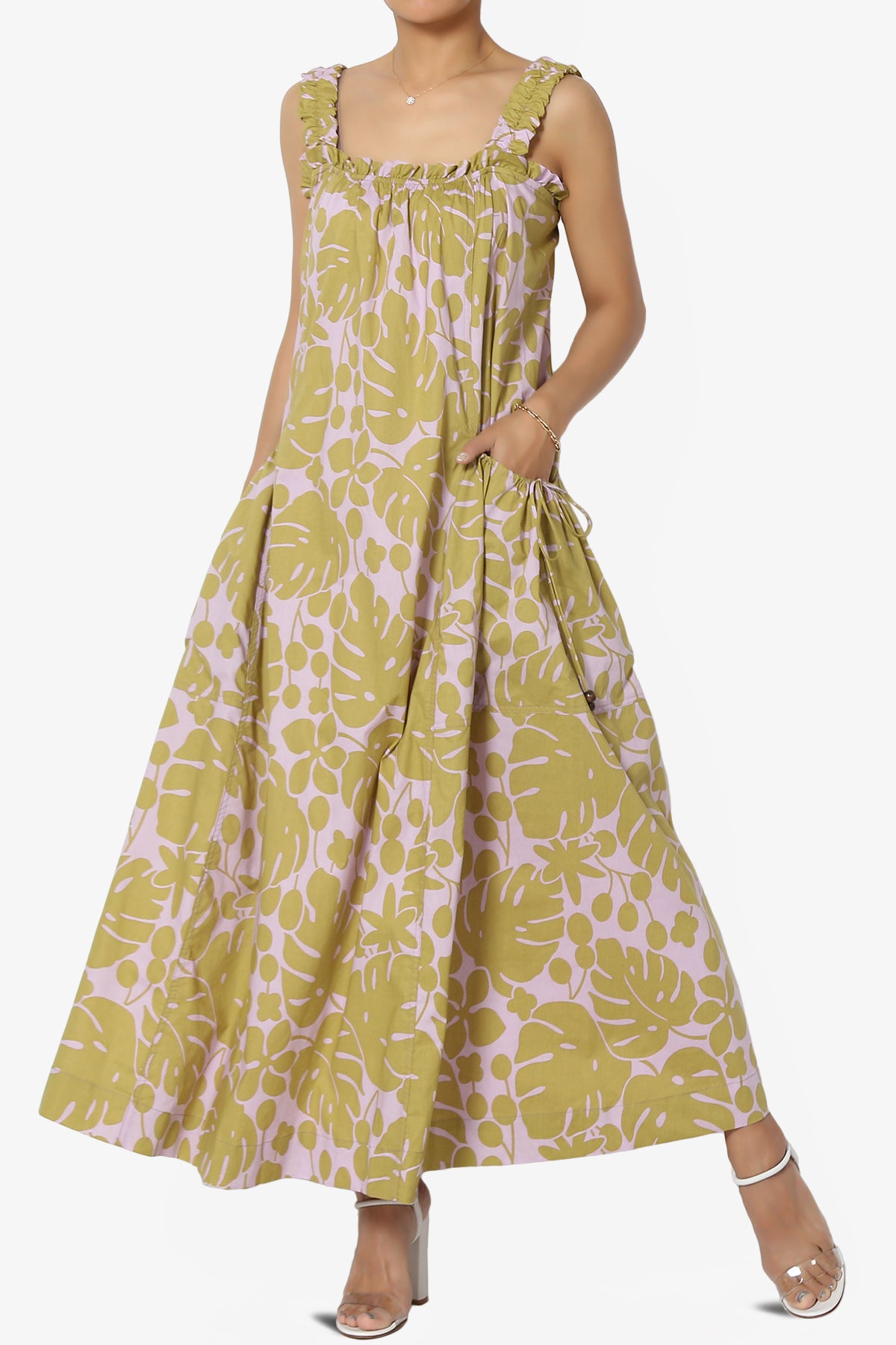 Garvan Floral Sleeveless Oversized Long Dress
