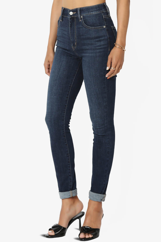 Jude High Rise Ankle Skinny Jeans in Bseat DARK_3