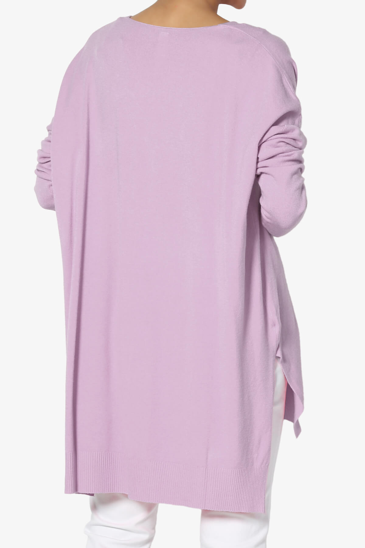 Load image into Gallery viewer, Katana Front Seam V-Neck Knit Sweater DUSTY LAVENDER_2
