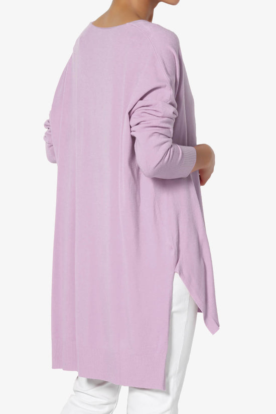 Load image into Gallery viewer, Katana Front Seam V-Neck Knit Sweater DUSTY LAVENDER_4
