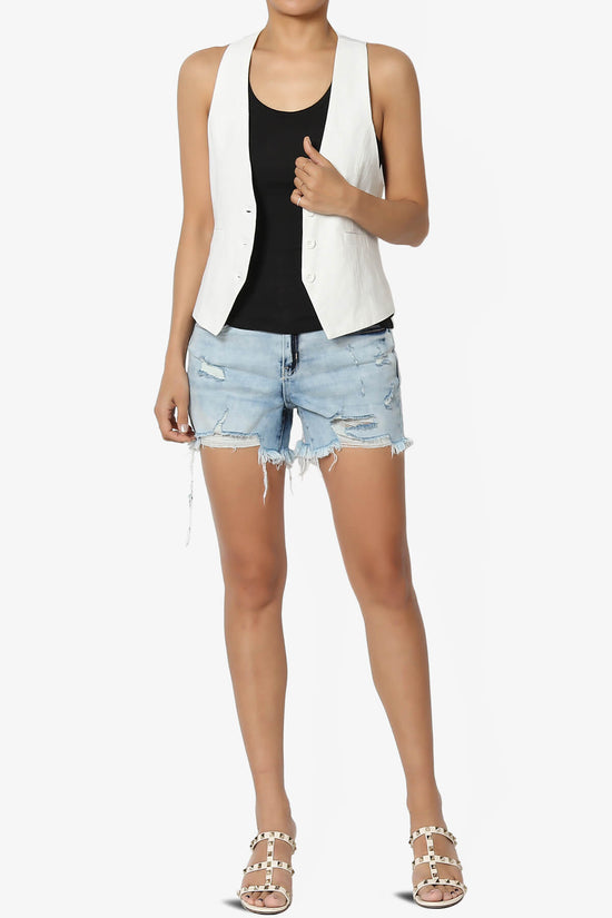 Load image into Gallery viewer, Lando High Waisted Distressed Denim Shorts LIGHT_6
