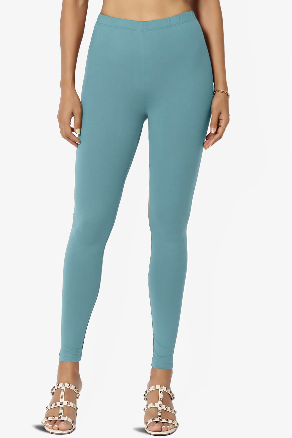 Load image into Gallery viewer, Loreen High Rise Microfiber Ankle Leggings DUSTY BLUE_1

