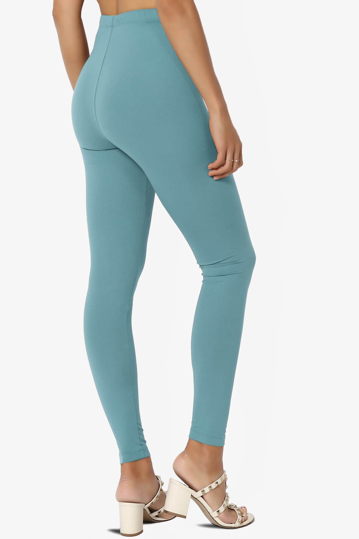 Load image into Gallery viewer, Loreen High Rise Microfiber Ankle Leggings DUSTY BLUE_4
