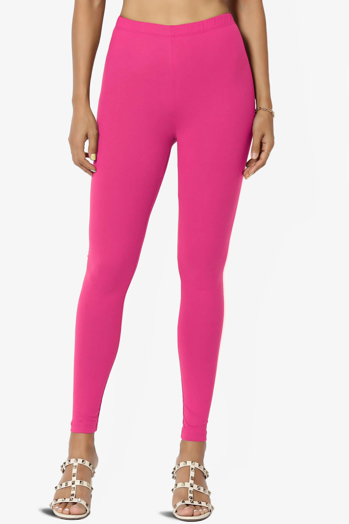 Load image into Gallery viewer, Loreen High Rise Microfiber Ankle Leggings FUCHSIA_1
