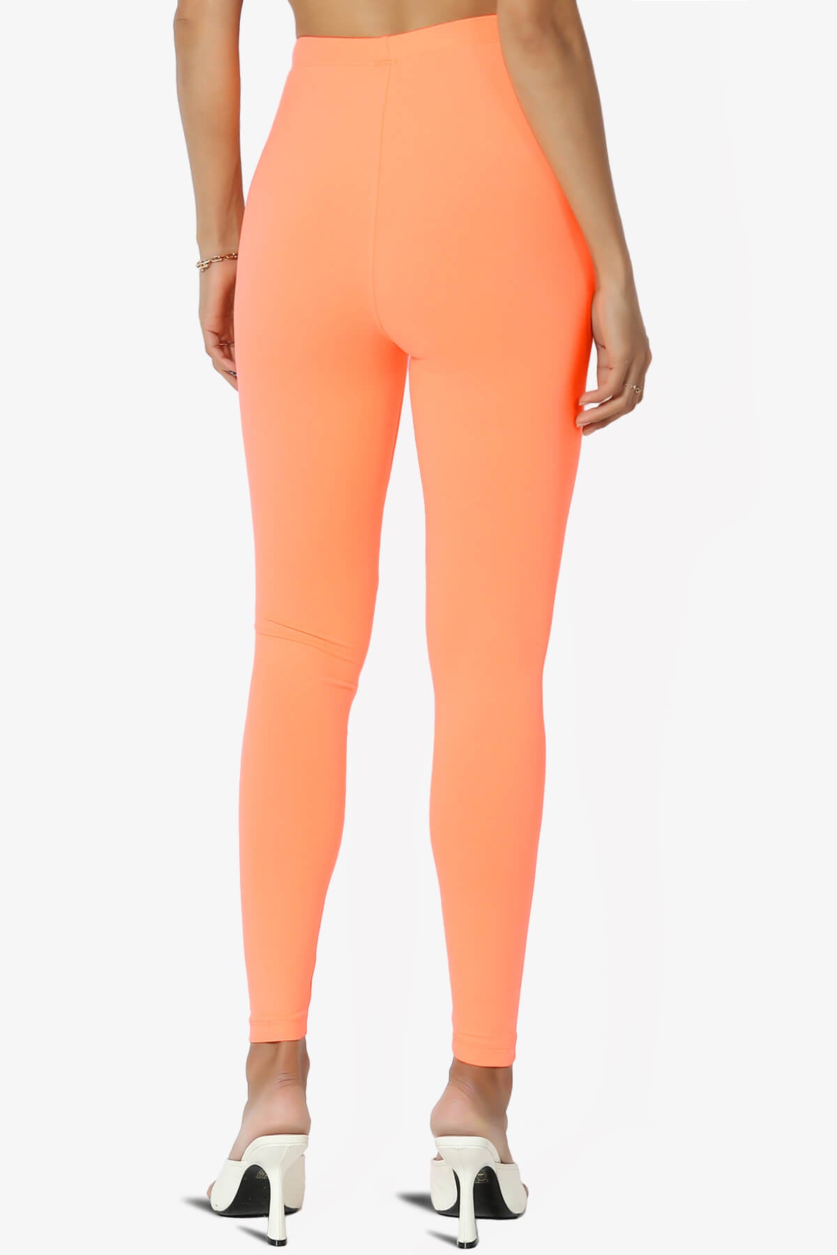 Load image into Gallery viewer, Loreen High Rise Microfiber Ankle Leggings NEON CORAL_2
