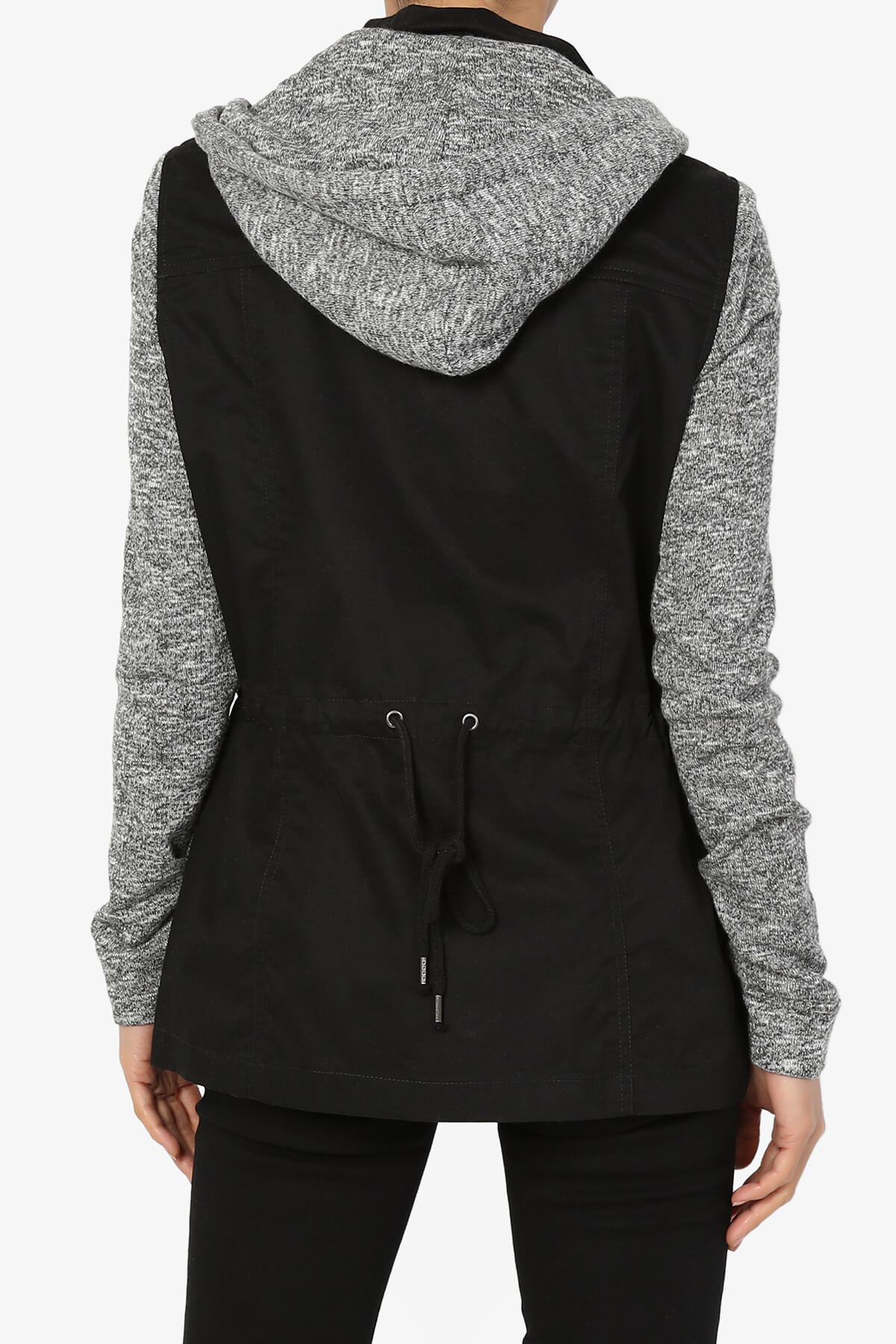 Load image into Gallery viewer, Horton Knit Hooded Anorak Jacket BLACK_2

