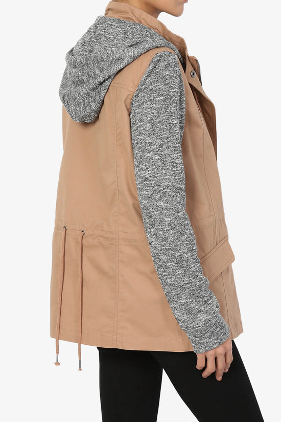 Load image into Gallery viewer, Horton Knit Hooded Anorak Jacket TAUPE_4
