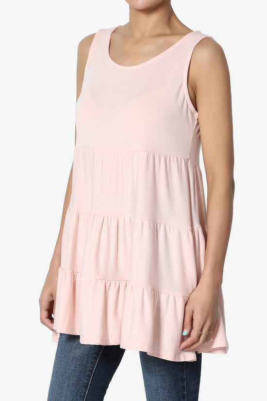 Load image into Gallery viewer, Maiika Sleeveless Tiered Ruffle Top DUSTY CORAL_3
