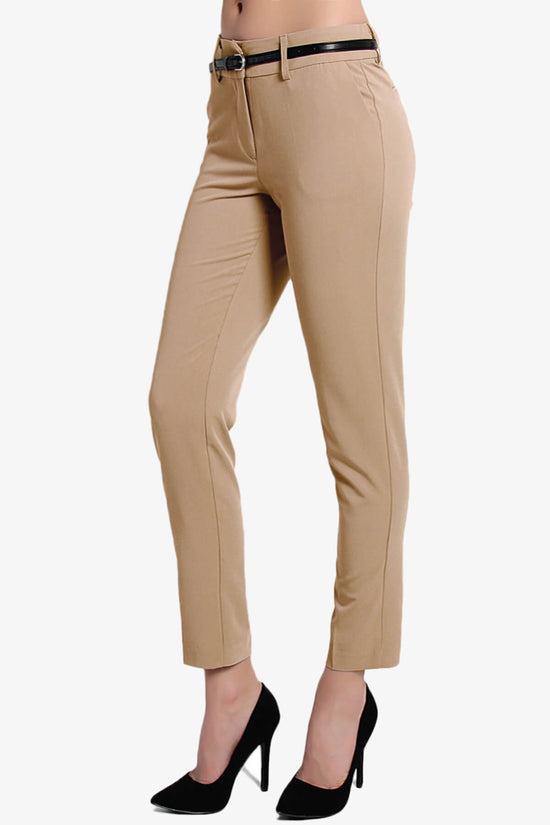 Manon Belted Ankle Trouser Pants TAUPE_3