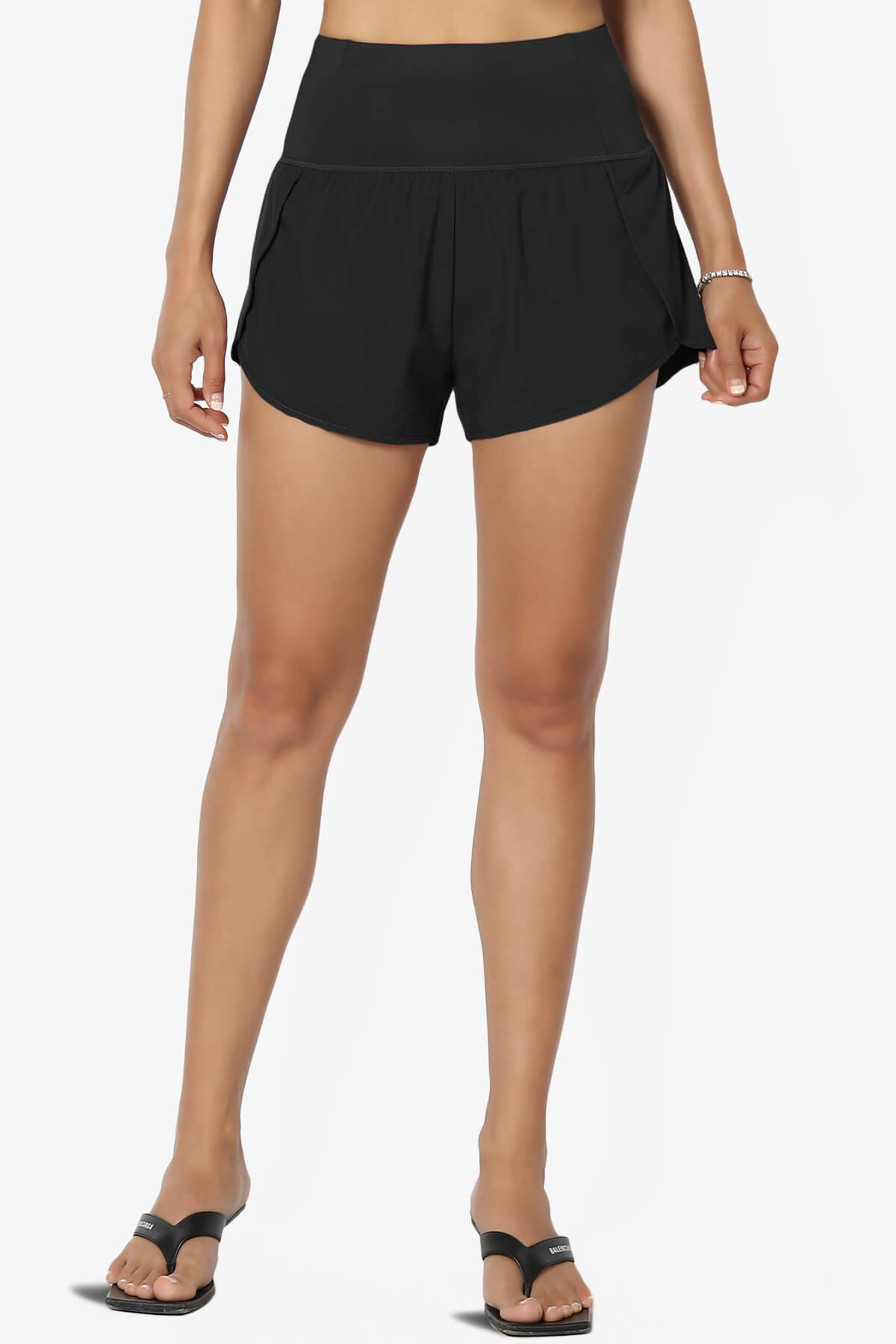 Manzie Track And Field Brief Lined Running Shorts BLACK_1