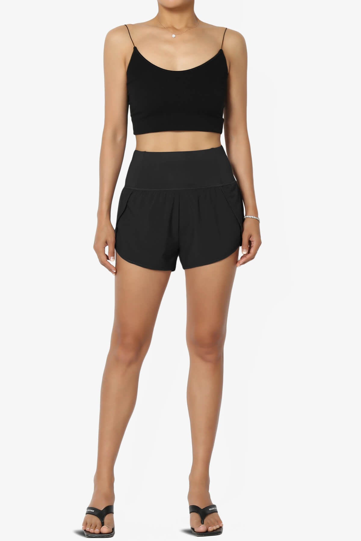 Load image into Gallery viewer, Manzie Track And Field Brief Lined Running Shorts BLACK_6
