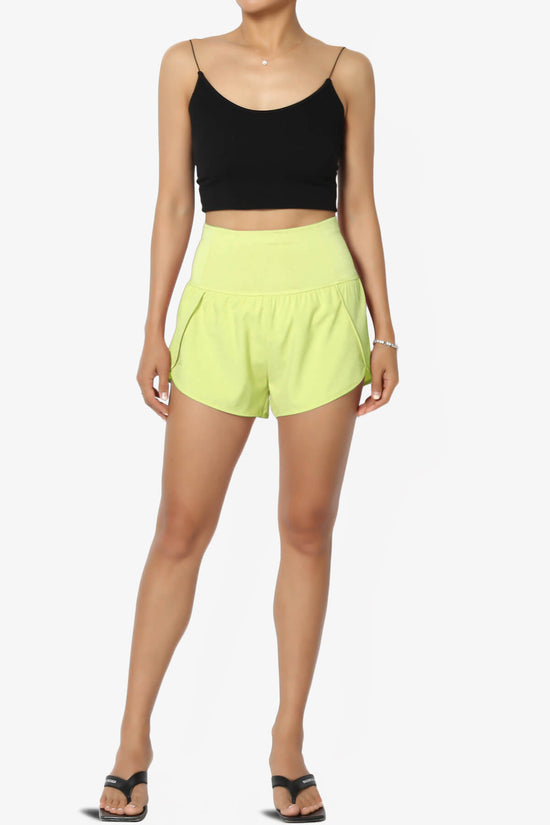 Load image into Gallery viewer, Manzie Track And Field Brief Lined Running Shorts LIME_6
