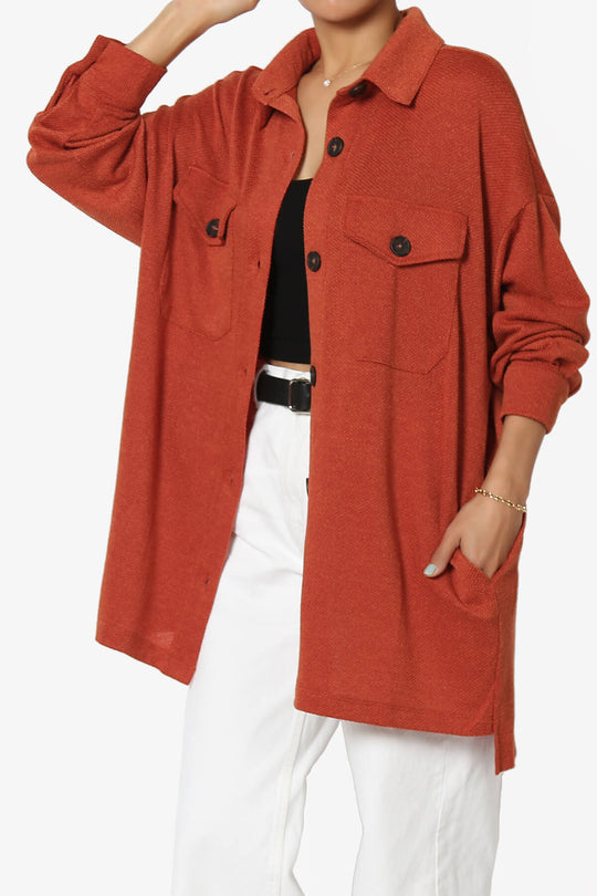 Matryx Jacquard Oversized Shirts Shacket