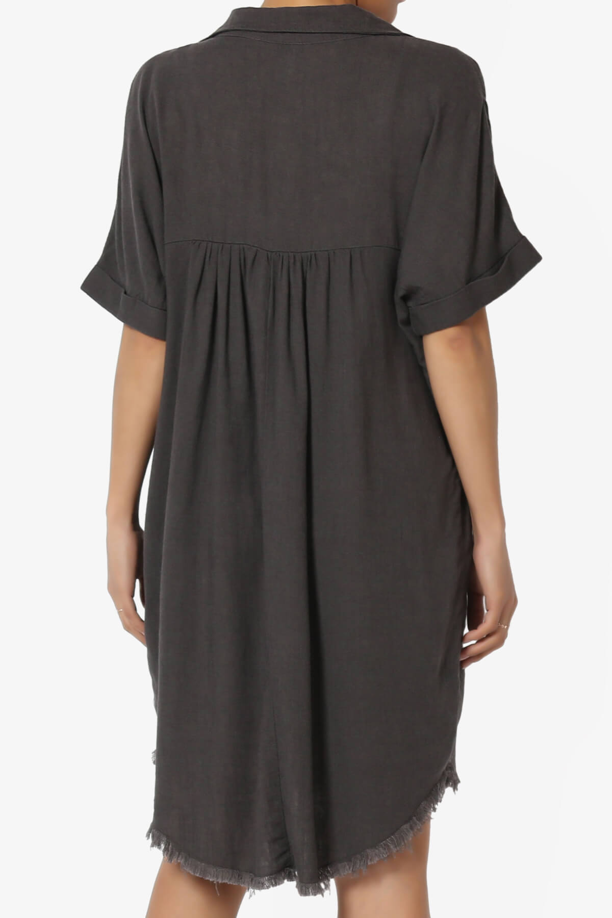 Load image into Gallery viewer, Mayven Linen Oversized Shirt Dress ASH GREY_2

