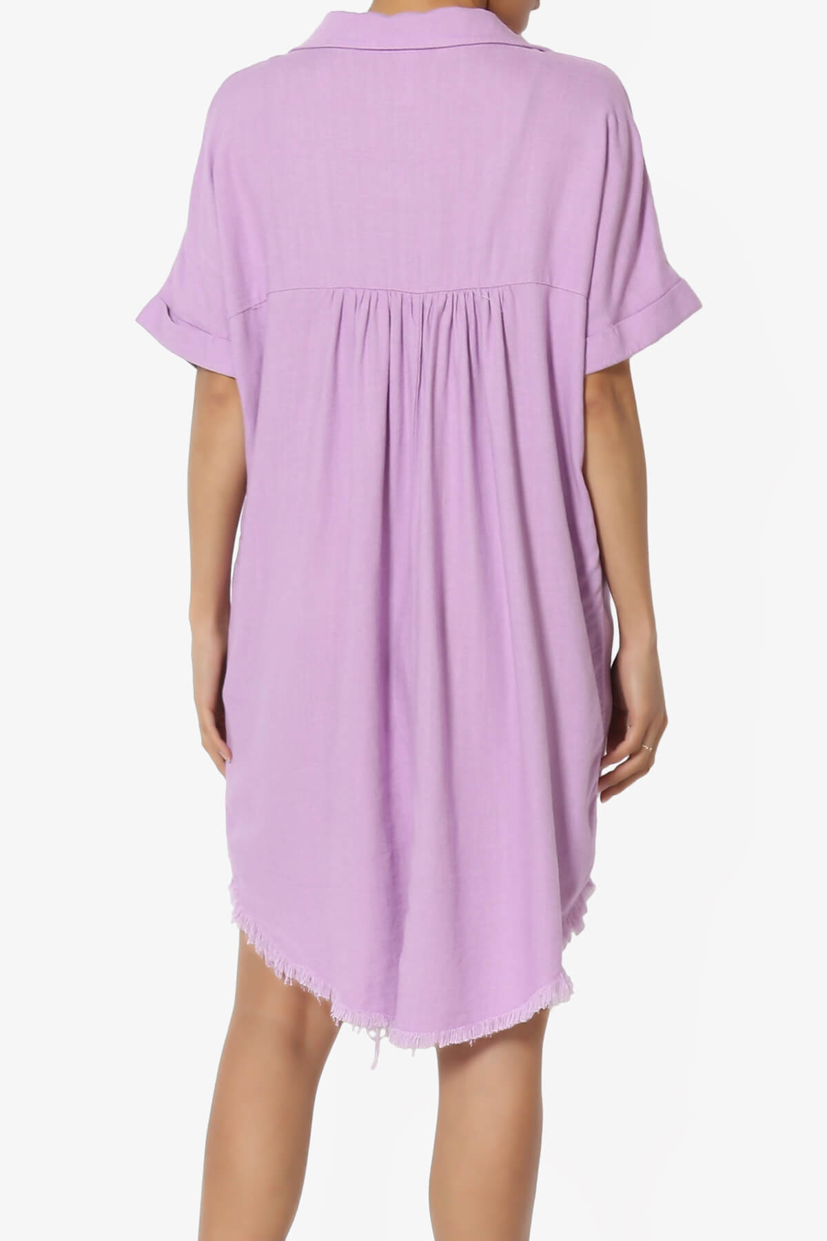 Mayven Linen Oversized Shirt Dress BRIGHT LAVENDER_2
