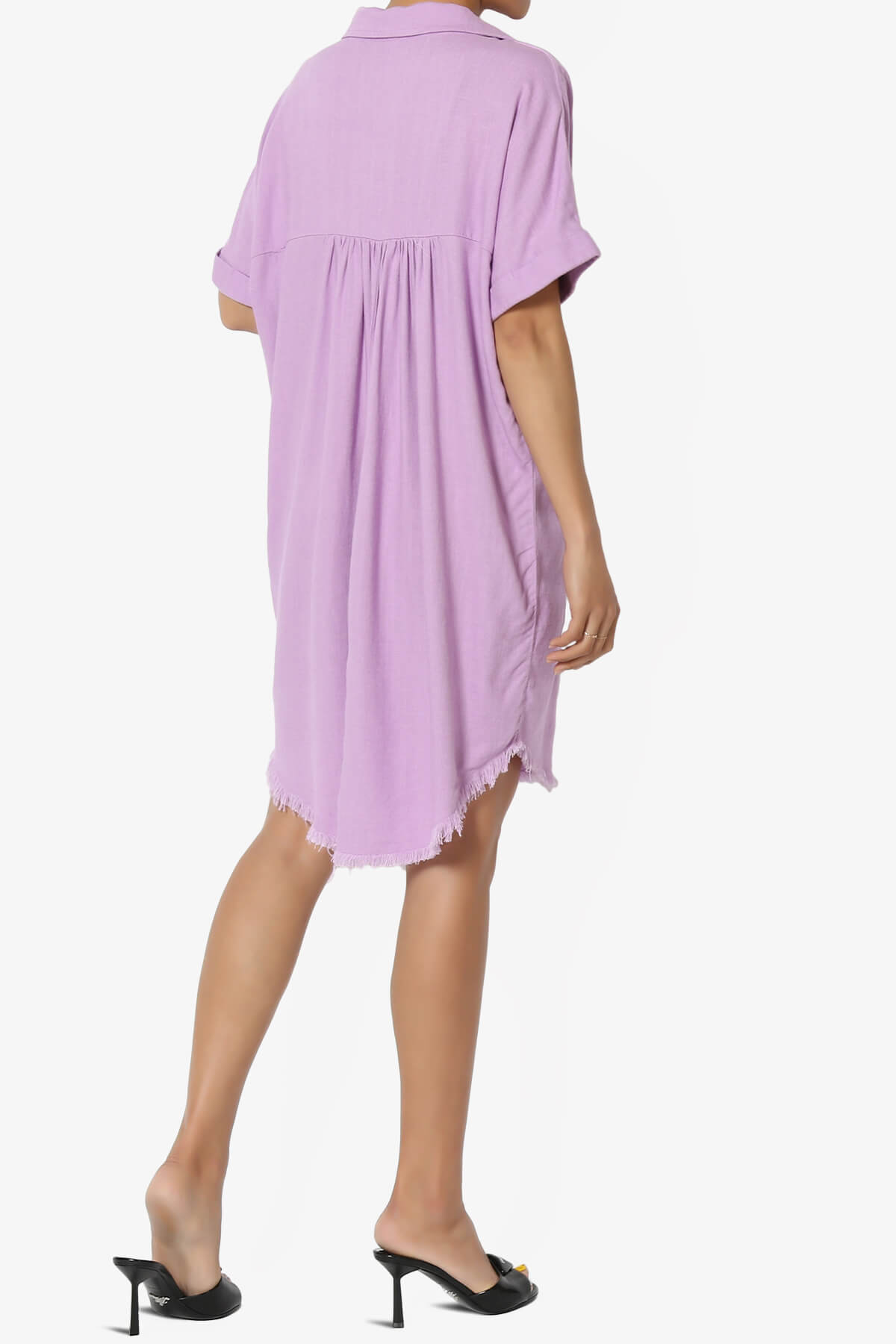 Mayven Linen Oversized Shirt Dress BRIGHT LAVENDER_4