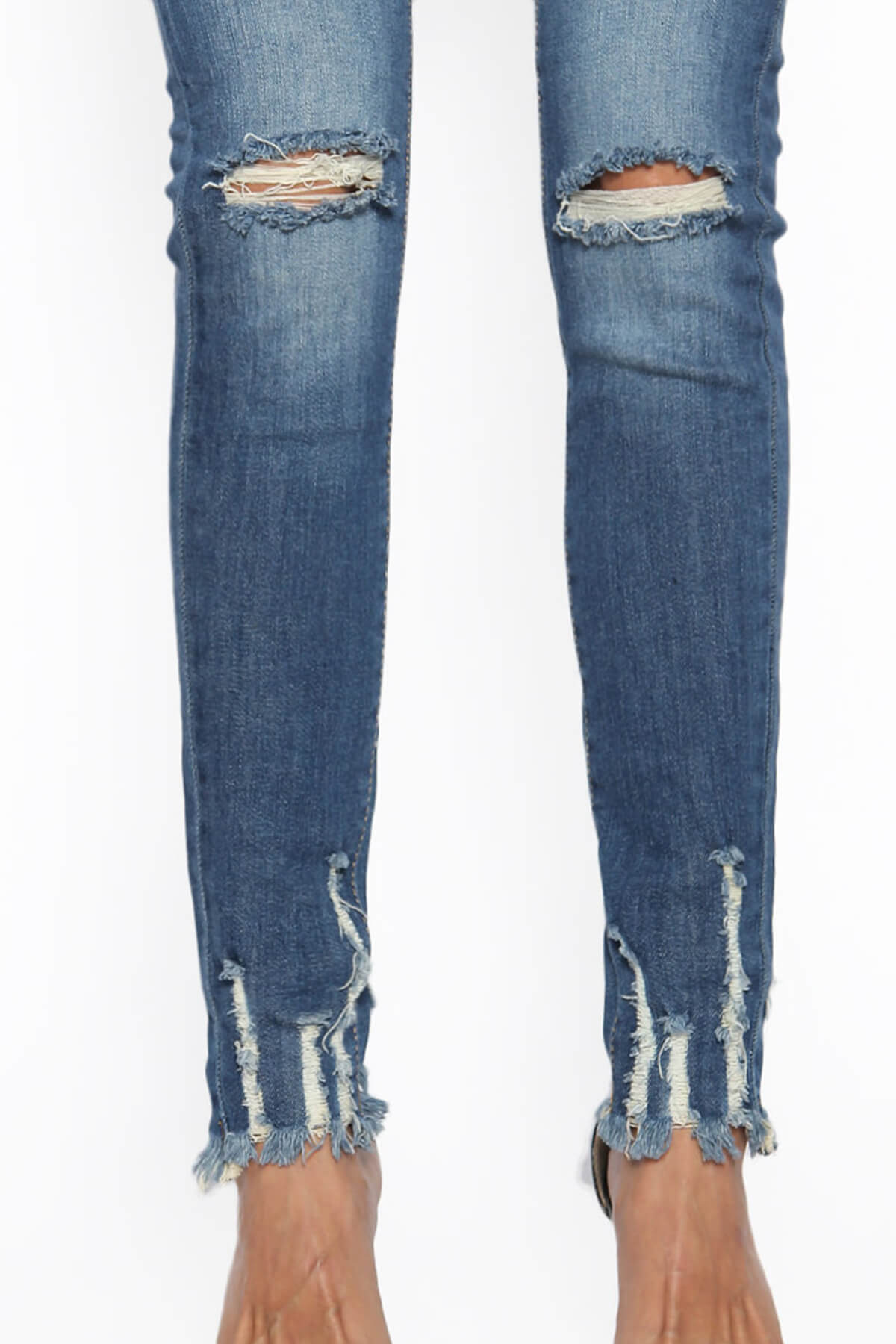 Load image into Gallery viewer, Lonnny Raw Hem Distressed Skinny Jeans MEDIUM_6
