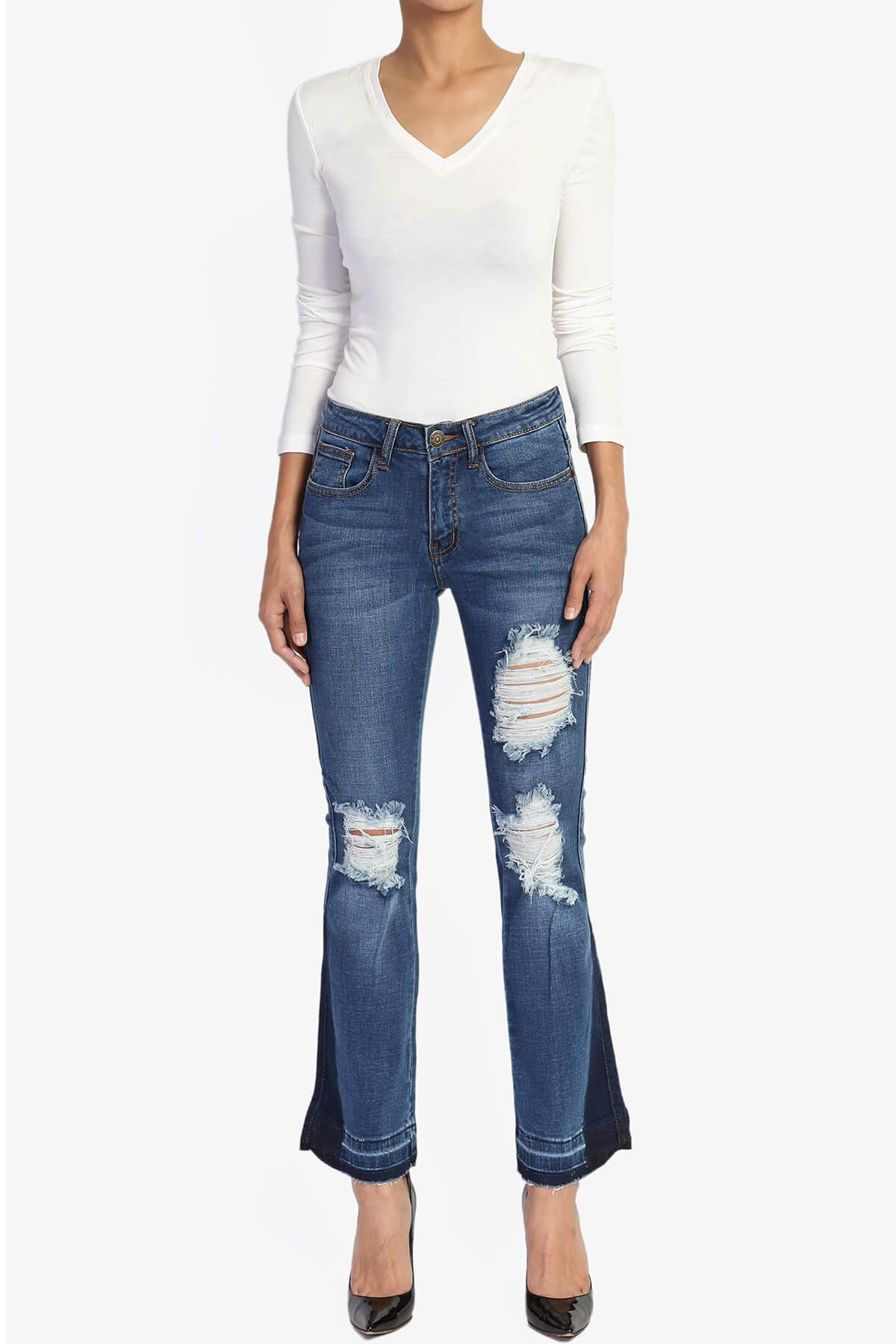 Jenna Cutoff Crop Flare Jeans MEDIUM_6