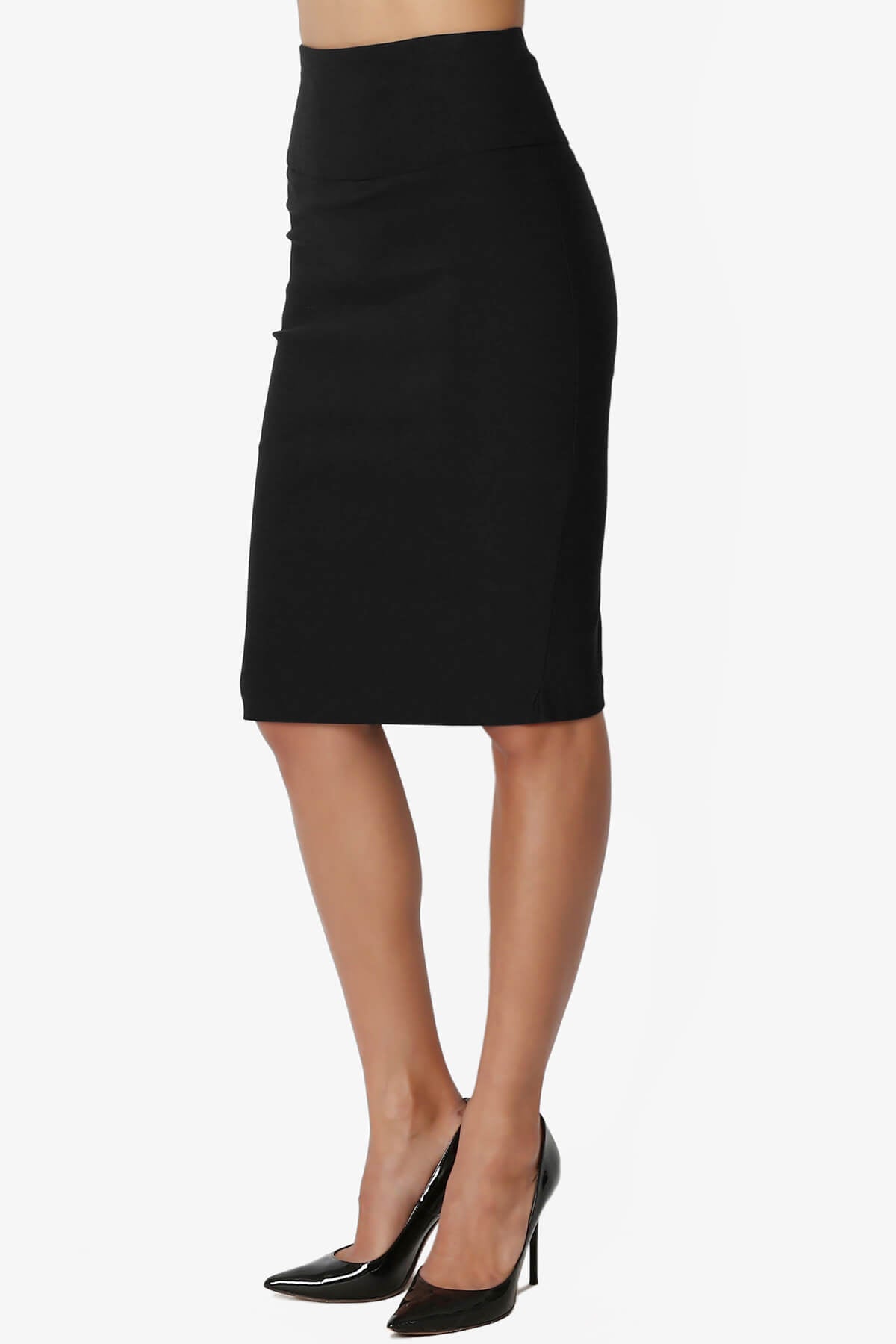 Load image into Gallery viewer, Melaney High Waist Pencil Skirt BLACK_3
